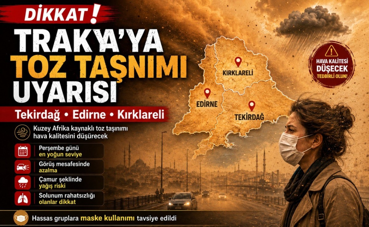 Trakya’ya Afrika Tozu Uyarısı: Perşembe Günü Zirve Yapacak